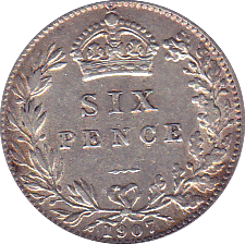 1907 SIXPENCE ( EF ) - Sixpence - Cambridgeshire Coins
