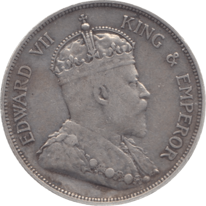 1907 STRAIT SETTLEMENTS HALF DOLLAR - WORLD COINS - Cambridgeshire Coins