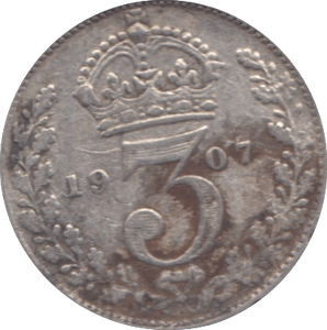 1907 THREEPENCE ( FINE ) - threepence - Cambridgeshire Coins