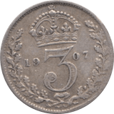 1907 THREEPENCE ( FINE ) - Threepence - Cambridgeshire Coins