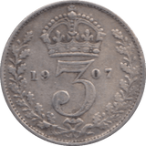 1907 THREEPENCE ( GF ) - Threepence - Cambridgeshire Coins