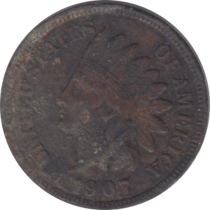 1907 USA ONE CENT - WORLD COINS - Cambridgeshire Coins