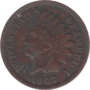 1907 USA ONE CENT - WORLD COINS - Cambridgeshire Coins