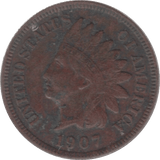 1907 USA ONE CENT - WORLD COINS - Cambridgeshire Coins