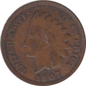 1907 USA ONE CENT - WORLD COINS - Cambridgeshire Coins