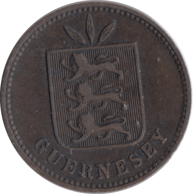 1908 4 DOUBLES GUERNSEY - WORLD COINS - Cambridgeshire Coins