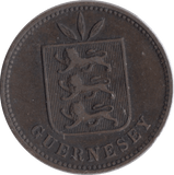 1908 4 DOUBLES GUERNSEY - WORLD COINS - Cambridgeshire Coins
