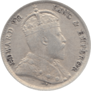 1908 CEYLON SILVER 10 CENTS ( GVF ) - WORLD COINS - Cambridgeshire Coins