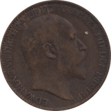 1908 FARTHING 2 ( VF ) 39 - Farthing - Cambridgeshire Coins