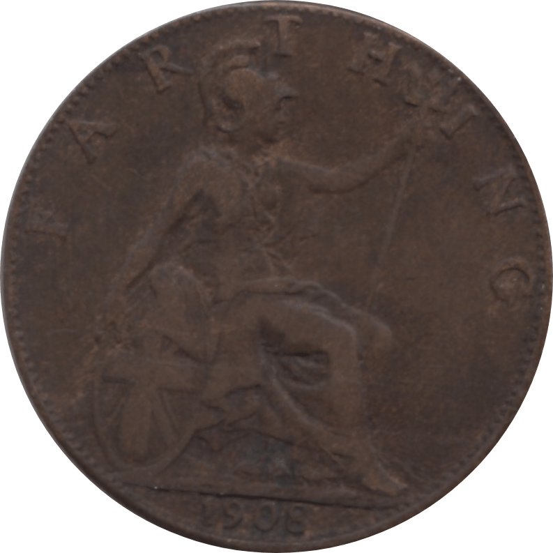 1908 FARTHING 2 ( VF ) 39 - Farthing - Cambridgeshire Coins