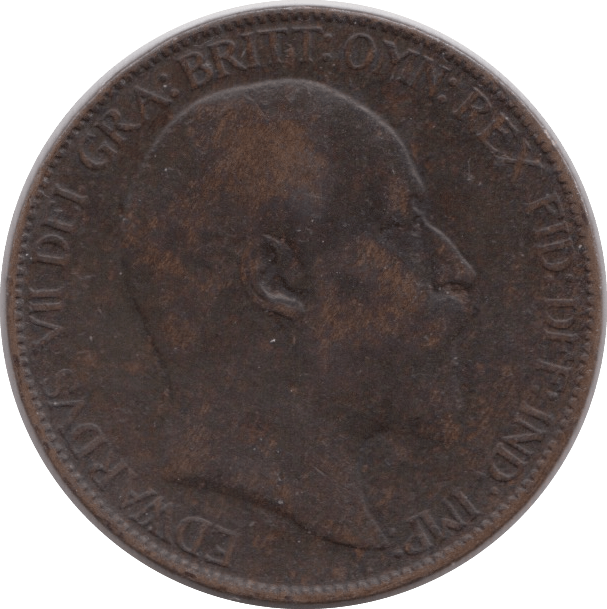 1908 FARTHING ( FINE ) - Farthing - Cambridgeshire Coins