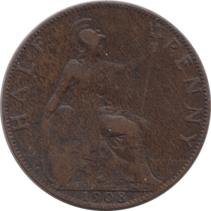 1908 FARTHING ( FINE ) - Farthing - Cambridgeshire Coins
