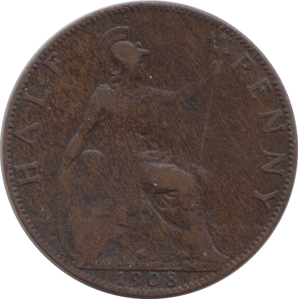 1908 FARTHING ( FINE ) - Farthing - Cambridgeshire Coins