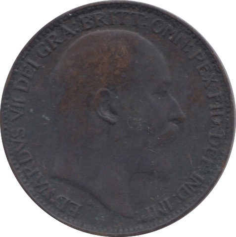 1908 FARTHING ( GVF ) 2 - Farthing - Cambridgeshire Coins