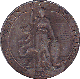 1908 FLORIN ( AEF ) - Florin - Cambridgeshire Coins