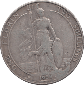 1908 FLORIN ( FINE ) 3 - Florin - Cambridgeshire Coins