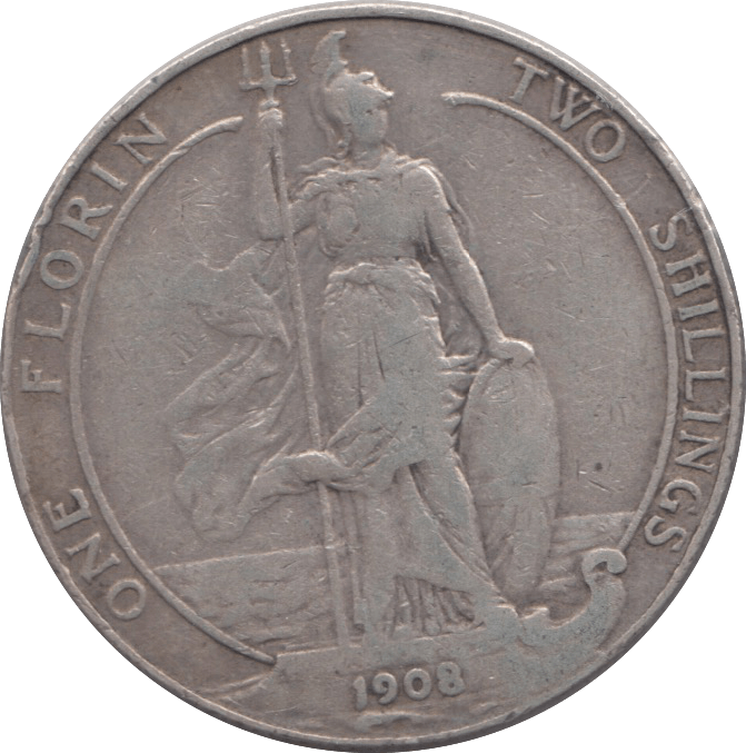 1908 FLORIN ( FINE ) 3 - Florin - Cambridgeshire Coins