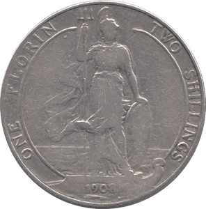 1908 FLORIN ( FINE ) 8 - Florin - Cambridgeshire Coins