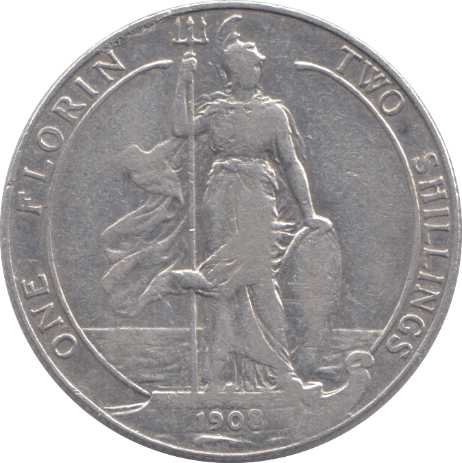 1908 FLORIN ( FINE ) - FLORIN - Cambridgeshire Coins