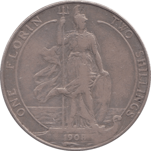 1908 FLORIN ( GF ) 2 - Florin - Cambridgeshire Coins