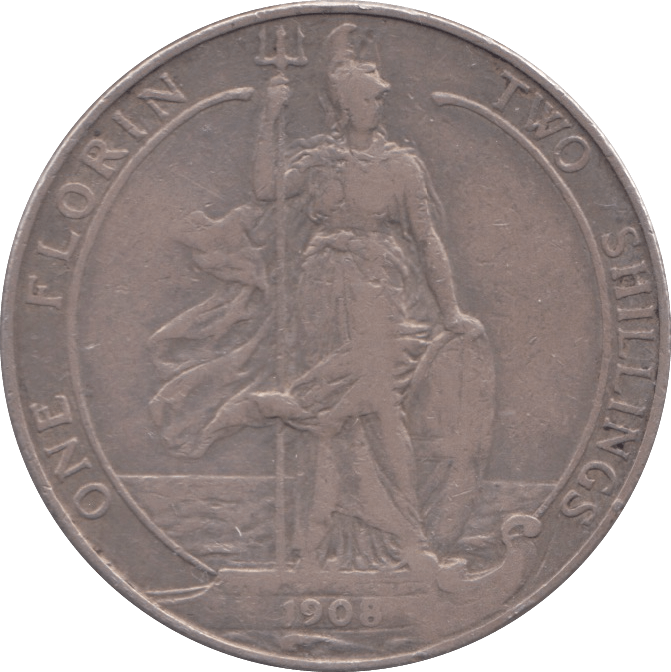 1908 FLORIN ( GF ) 2 - Florin - Cambridgeshire Coins