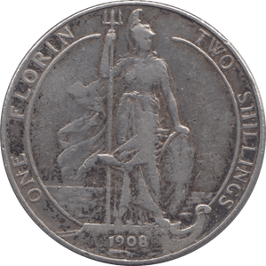 1908 FLORIN ( GF ) 4 - Florin - Cambridgeshire Coins