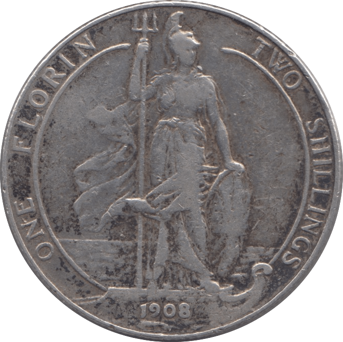 1908 FLORIN ( GF ) 4 - Florin - Cambridgeshire Coins