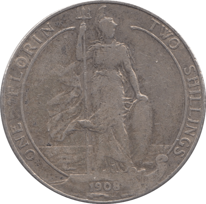 1908 FLORIN ( GF ) - Florin - Cambridgeshire Coins