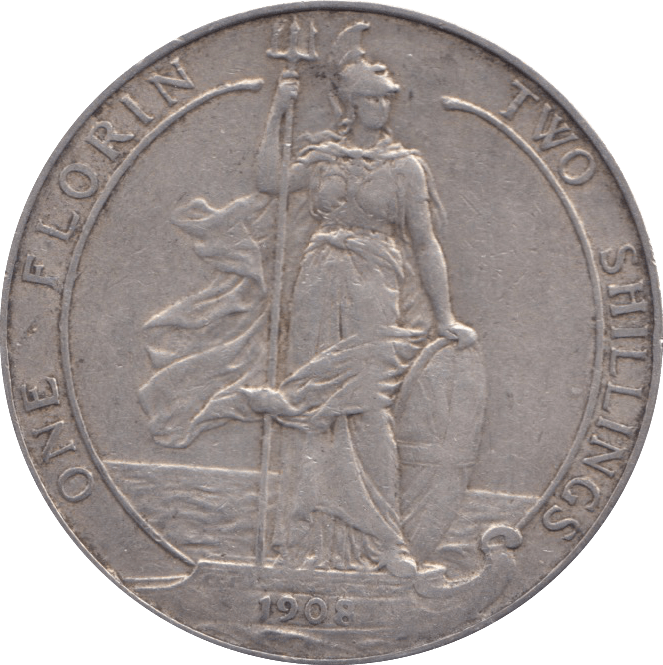 1908 FLORIN ( VF ) 4 - Florin - Cambridgeshire Coins