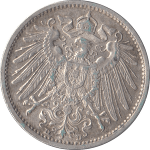 1908 GERMANY SILVER 1 MARK - SILVER WORLD COINS - Cambridgeshire Coins