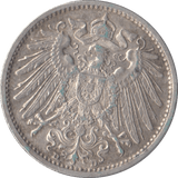 1908 GERMANY SILVER 1 MARK - SILVER WORLD COINS - Cambridgeshire Coins