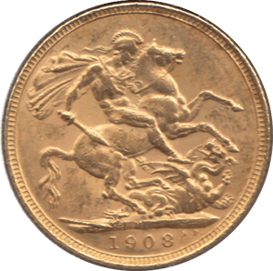 1908 GOLD SOVEREIGN ( GVF ) MELBOURNE MINT - Sovereign - Cambridgeshire Coins