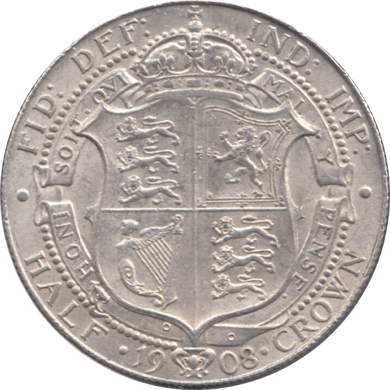 1908 HALFCROWN ( AUNC ) - Halfcrown - Cambridgeshire Coins