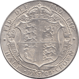 1908 HALFCROWN ( AUNC ) - Halfcrown - Cambridgeshire Coins