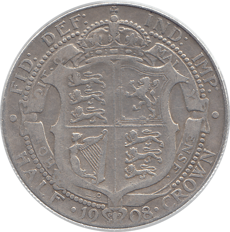 1908 HALFCROWN ( F ) 4 - Halfcrown - Cambridgeshire Coins