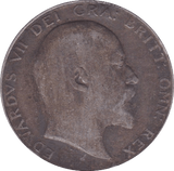 1908 HALFCROWN ( F ) - Halfcrown - Cambridgeshire Coins