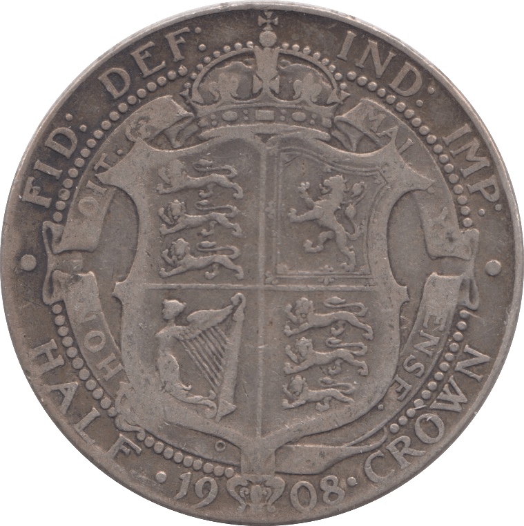 1908 HALFCROWN ( FINE ) 2 - Halfcrown - Cambridgeshire Coins