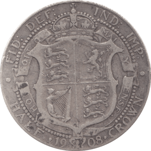 1908 HALFCROWN ( FINE ) 3 - Halfcrown - Cambridgeshire Coins