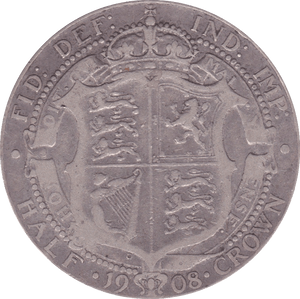 1908 HALFCROWN ( FINE ) B - Halfcrown - Cambridgeshire Coins