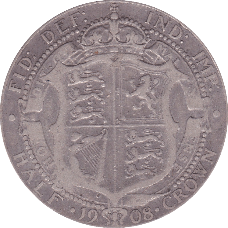 1908 HALFCROWN ( FINE ) B - Halfcrown - Cambridgeshire Coins