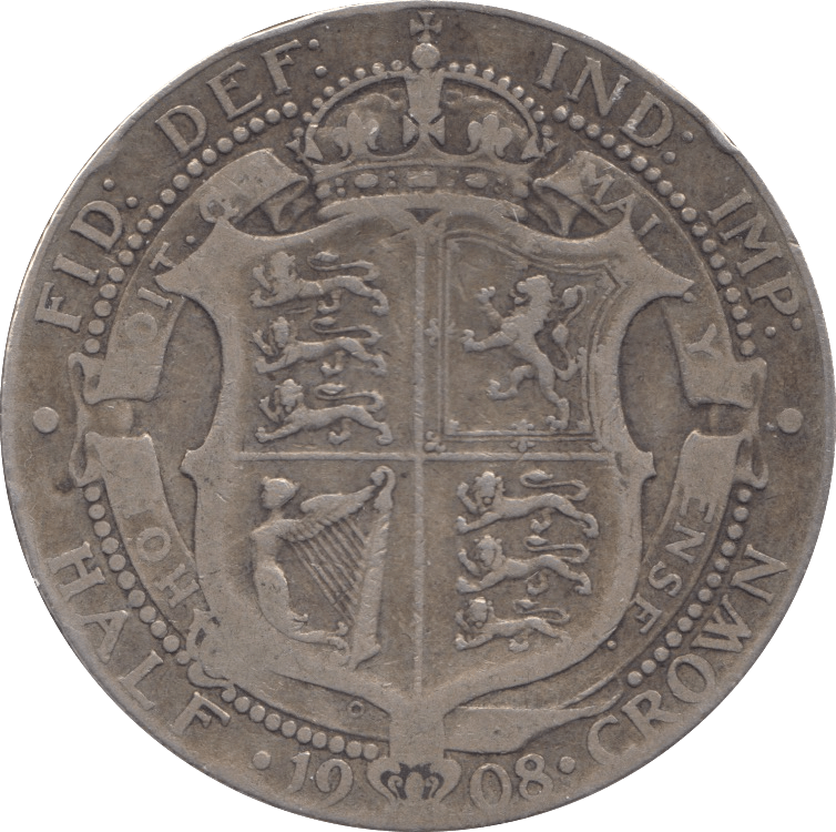 1908 HALFCROWN ( FINE ) - Halfcrown - Cambridgeshire Coins