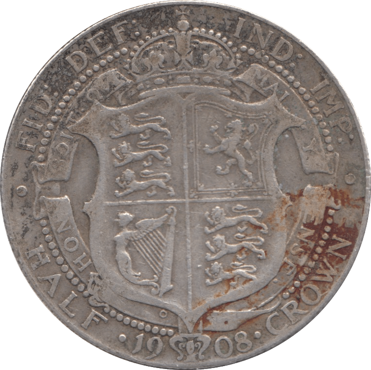 1908 HALFCROWN ( FINE ) - HALFCROWNS - Cambridgeshire Coins