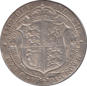 1908 HALFCROWN ( GVF ) 30 - Halfcrown - Cambridgeshire Coins