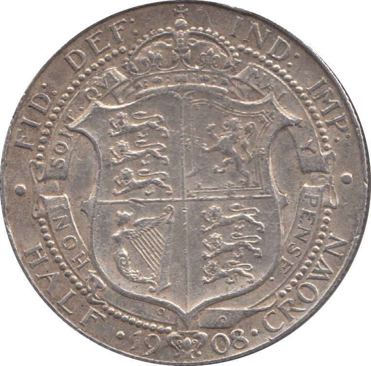 1908 HALFCROWN ( GVF ) 30 - Halfcrown - Cambridgeshire Coins