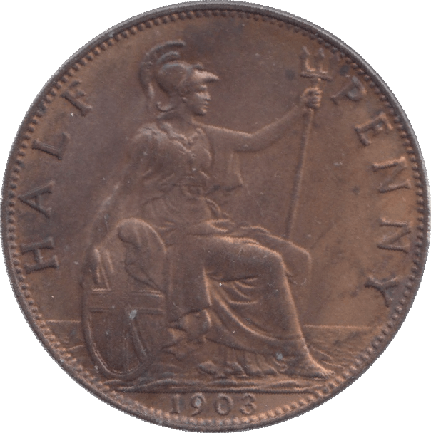 1908 HALFPENNY ( AUNC ) - Halfpenny - Cambridgeshire Coins
