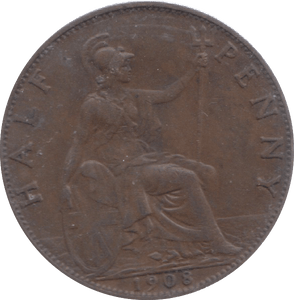 1908 HALFPENNY ( EF ) 18 - Halfpenny - Cambridgeshire Coins