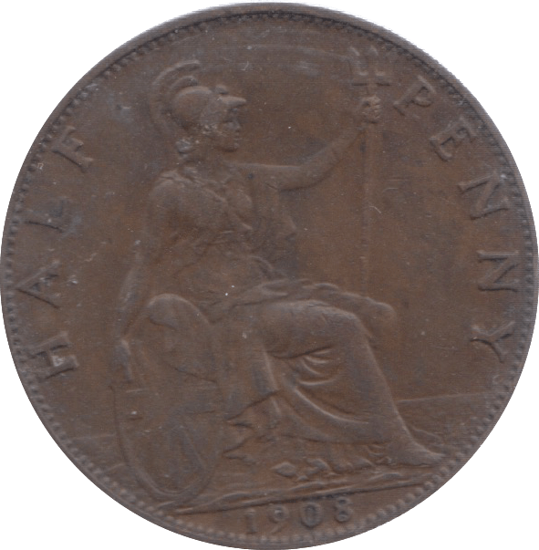 1908 HALFPENNY ( EF ) 18 - Halfpenny - Cambridgeshire Coins