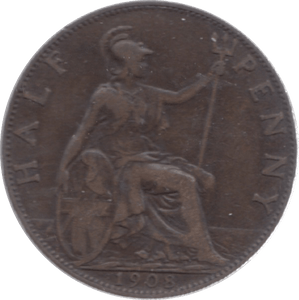 1908 HALFPENNY ( GF ) 23 - Halfpenny - Cambridgeshire Coins