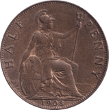 1908 HALFPENNY ( UNC ) - Halfpenny - Cambridgeshire Coins