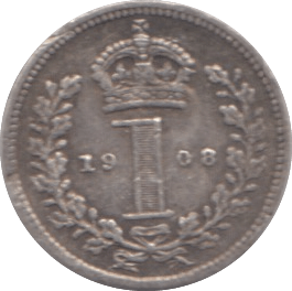 1908 MAUNDY ONE PENCE ( GVF ) - Maundy Coins - Cambridgeshire Coins